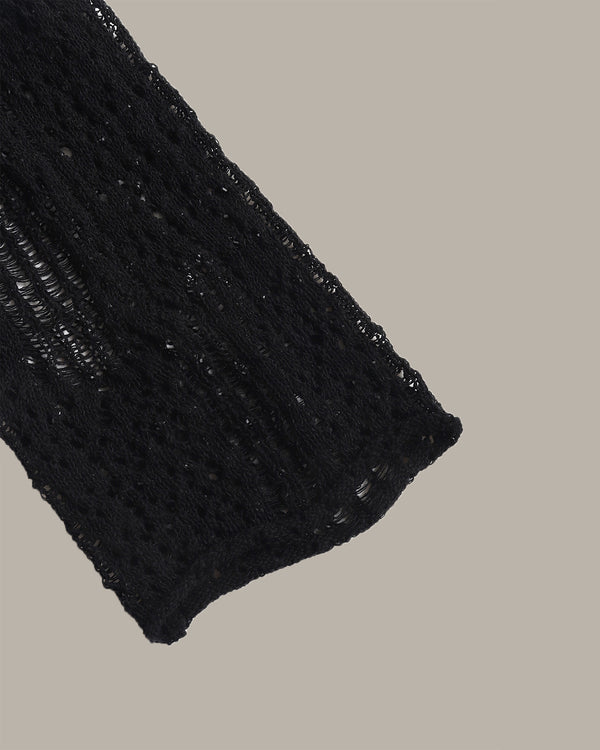 Crochet Neck Knit Top