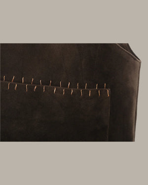 Double Pocket Suede Vest