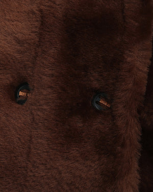 Fur Coat with Lapel Collar