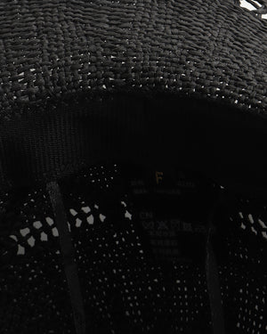 Ribbon Black Straw Hat