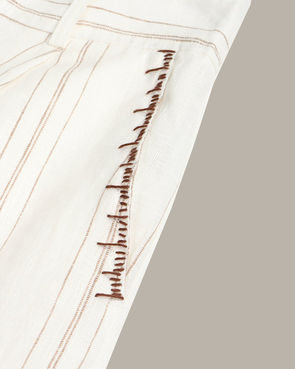 Striped Linen Shorts