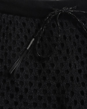 Hollow-Out Knit Shorts