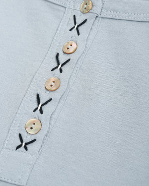 Cross-Stitched Placket Top