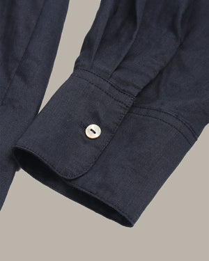 100% 苧麻後背透視襯衫