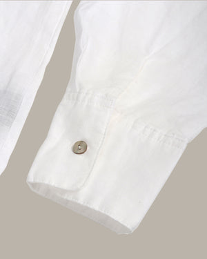 100% 苧麻後背透視襯衫