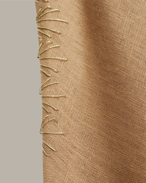 100% Linen Stitched Midi Skirt