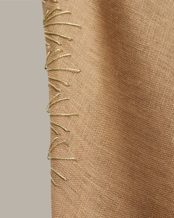 100% Linen Stitched Midi Skirt