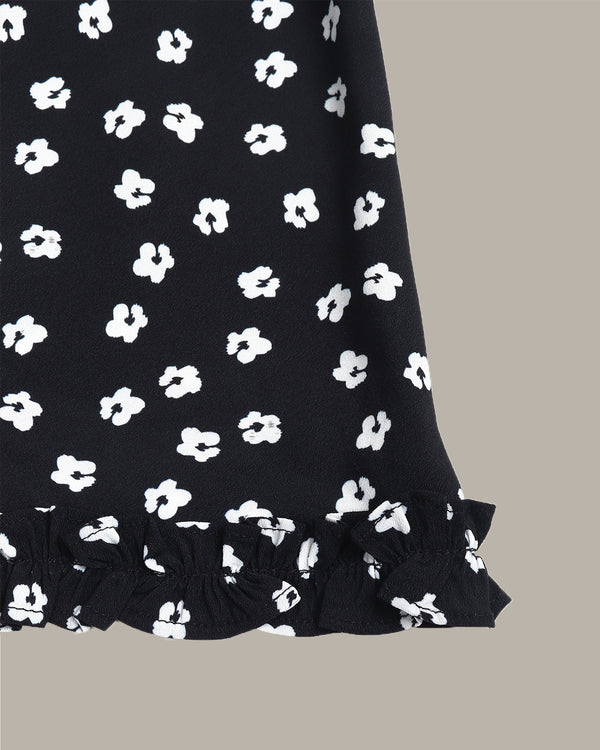 Floral Print Midi Skirt