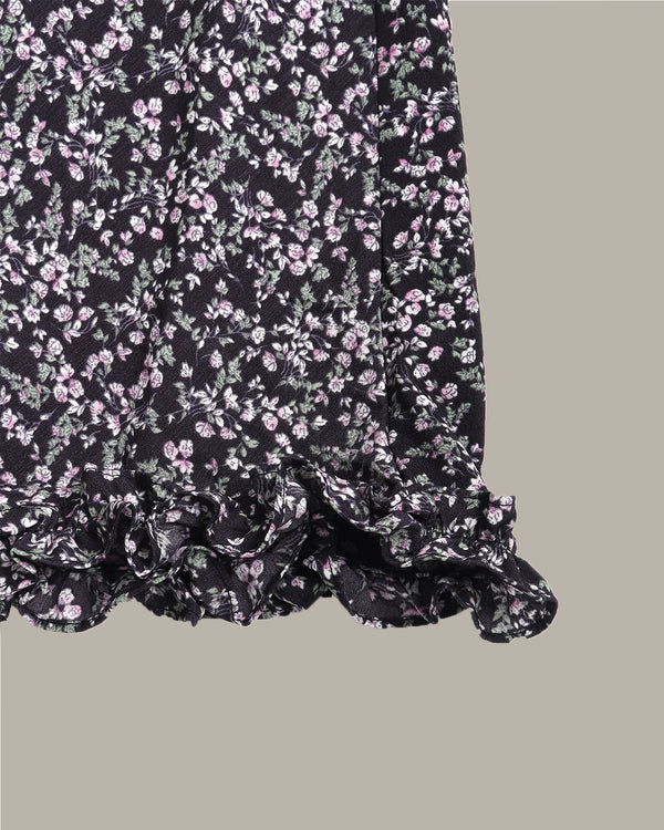 Floral Print Midi Skirt