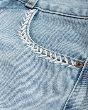 Frayed Edge Denim Shorts