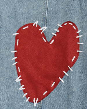Heart-Shaped Patch Denim Jacket