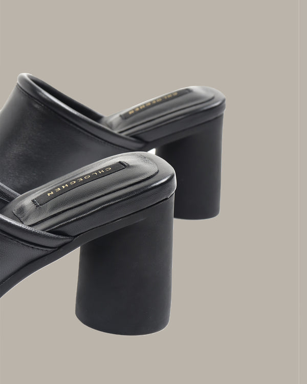 Victoria Leather Heel Sandals