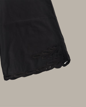 Embroidered Cuff Drawstring Pants