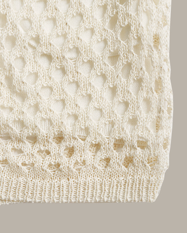 Hollow-Out Knit Shorts