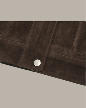 Double Pocket Suede Vest