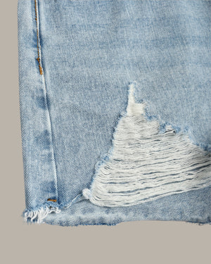 Frayed Edge Denim Shorts