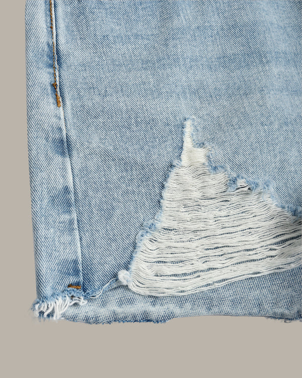 Frayed Edge Denim Shorts