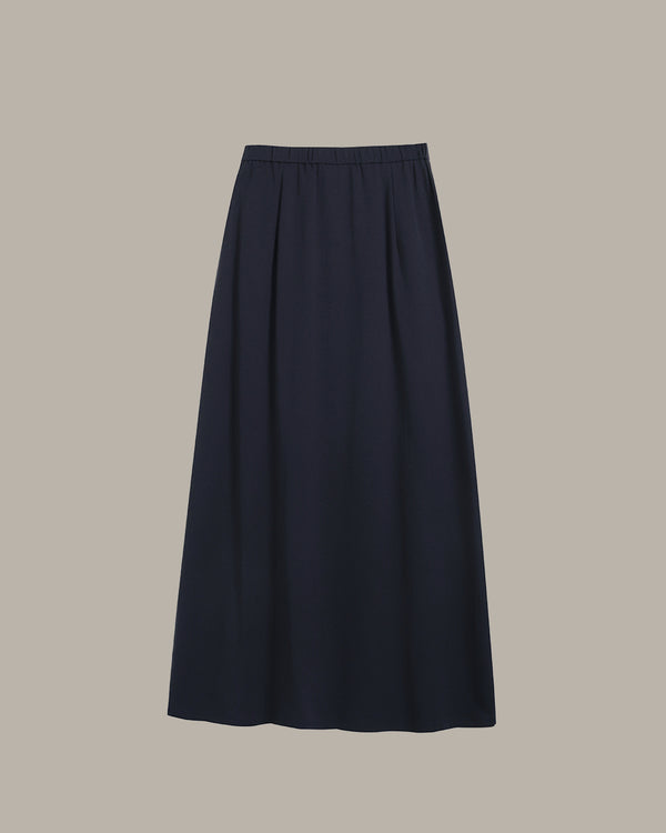 Everyday Elastic Waist Midi Skirt