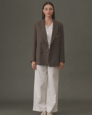 Double-Breasted Wool Blazer