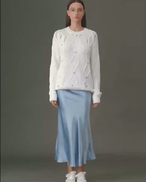 Summer Satin Midi Skirt