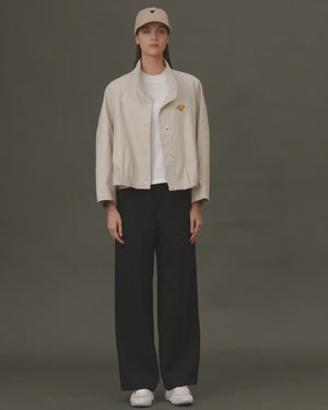 寬版束腰西裝外套