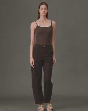 Two-Tone Straps Tank Top