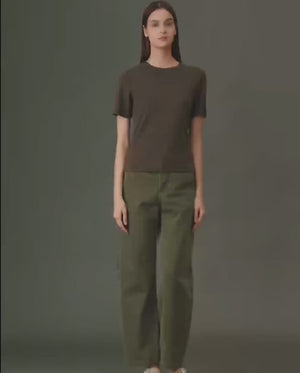 Washed Straight-Leg Denim Pants