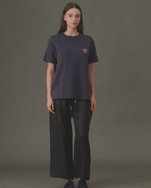 Braided-Drawstring Waist Linen Pant