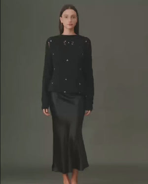 Summer Satin Midi Skirt