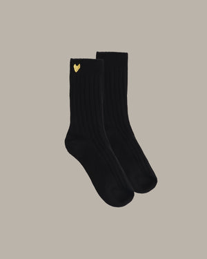 Heart-Stitch Detail Socks