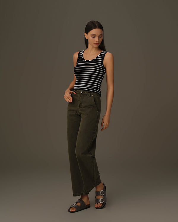 Stripe Sleeveless Top