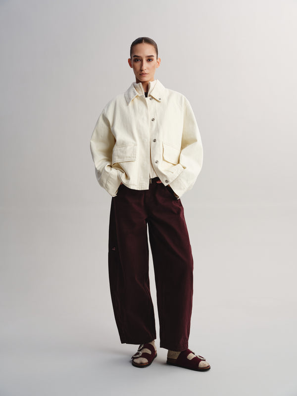 Embroidered Heart Barrel Jeans