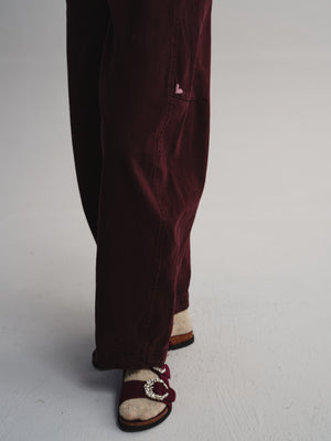 Embroidered Heart Barrel Jeans