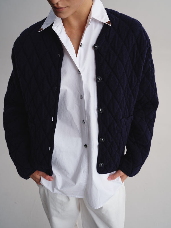 Diamond Quilted Cropped Jacket