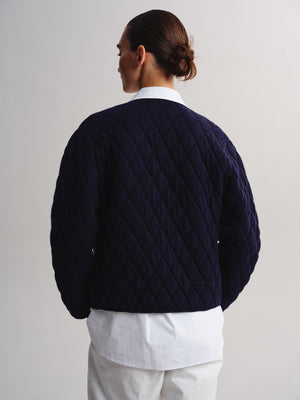 Diamond Quilted Cropped Jacket
