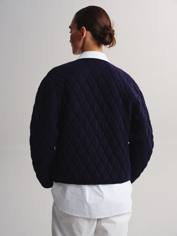 Diamond Quilted Cropped Jacket