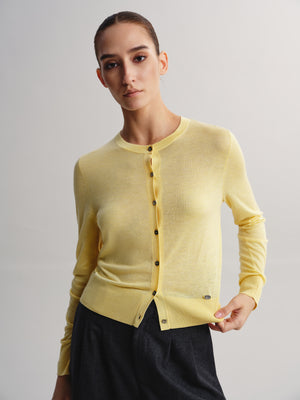 Tencel-Wool Blend Lightweight Cardigan