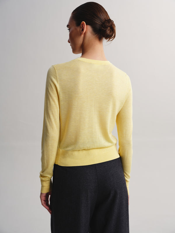 Tencel-Wool Blend Lightweight Cardigan