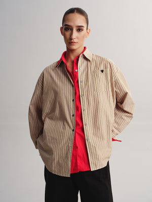 Heart Detail Oversized Shirt