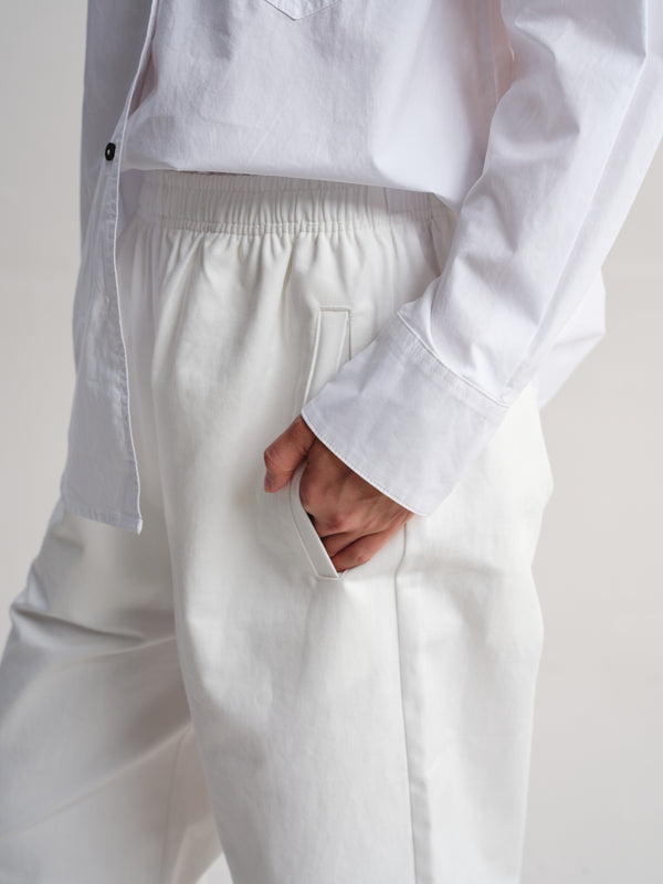 Embroidered Hem Wide-Leg Pants