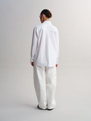 Embroidered Hem Wide-Leg Pants