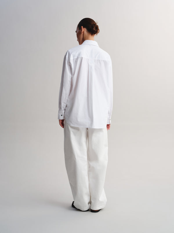 Embroidered Hem Wide-Leg Pants