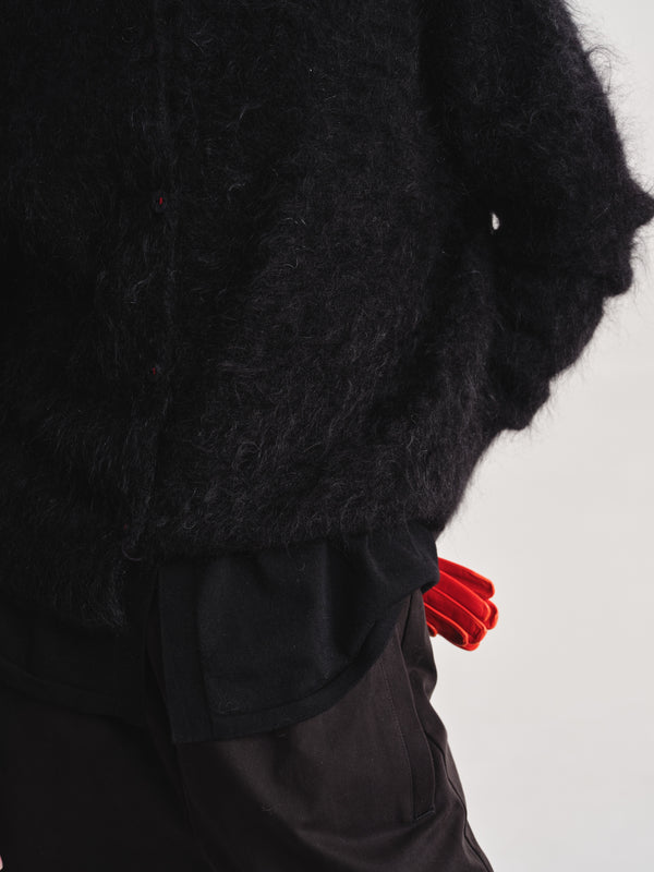 Embroidered Heart Mohair cardigan