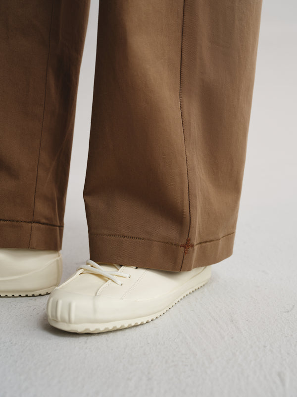 Embroidered Hem Wide-Leg Pants