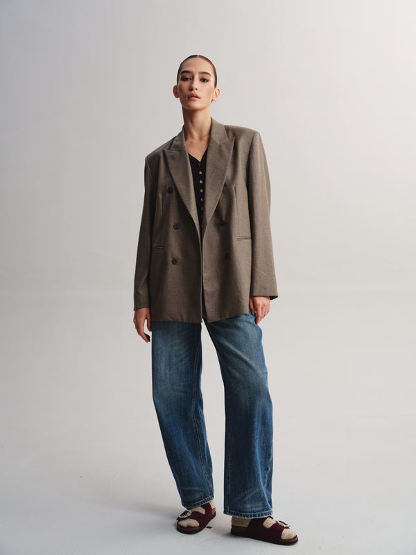 Wool Double-Breasted Blazer