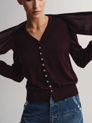 Removable Shawl Merino Wool Cardigan