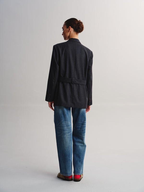 Vintage Wash Straight-Leg Jeans