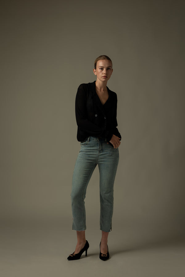 Stitch Detail Blazer Cardigan