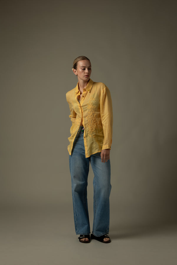 Floral Embroidery Shirt