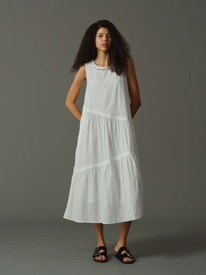 Cutout Neckline Pleated Dress